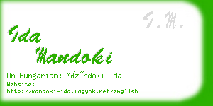 ida mandoki business card